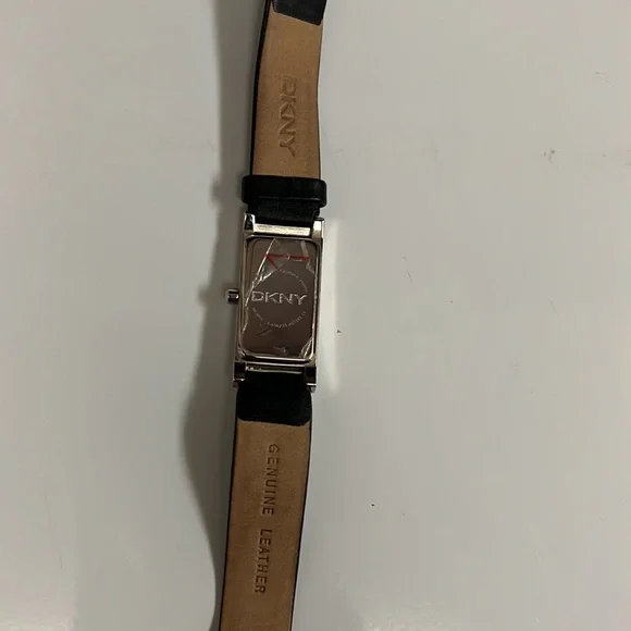 Vintage Donna Karan New York Silver Stainless Steel Watch like new. Doub…